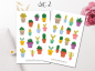 Preview: Cactus Sticker Set